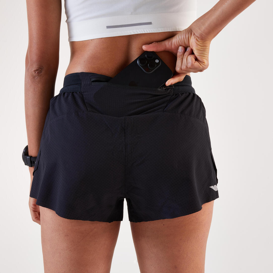 Short menstruel de running femme avec culotte intégrée absorbante Kiprun x Smoon