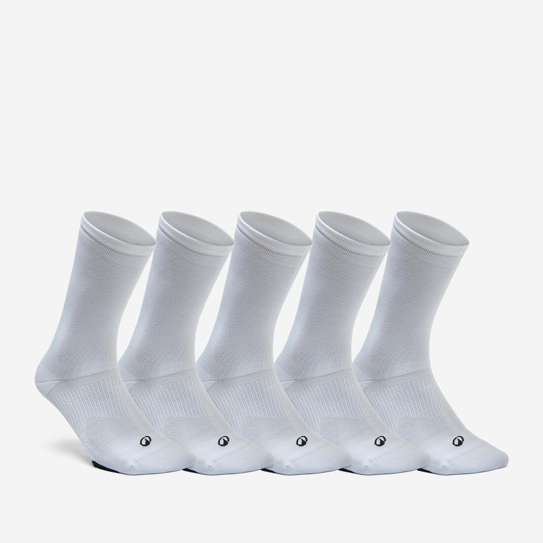 Chaussettes de fitness mi-mollet x5, noir imprimé