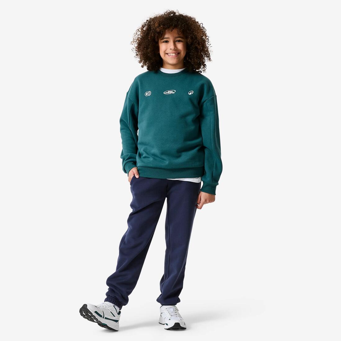 Sweat col rond imprimé en molleton chaud enfant