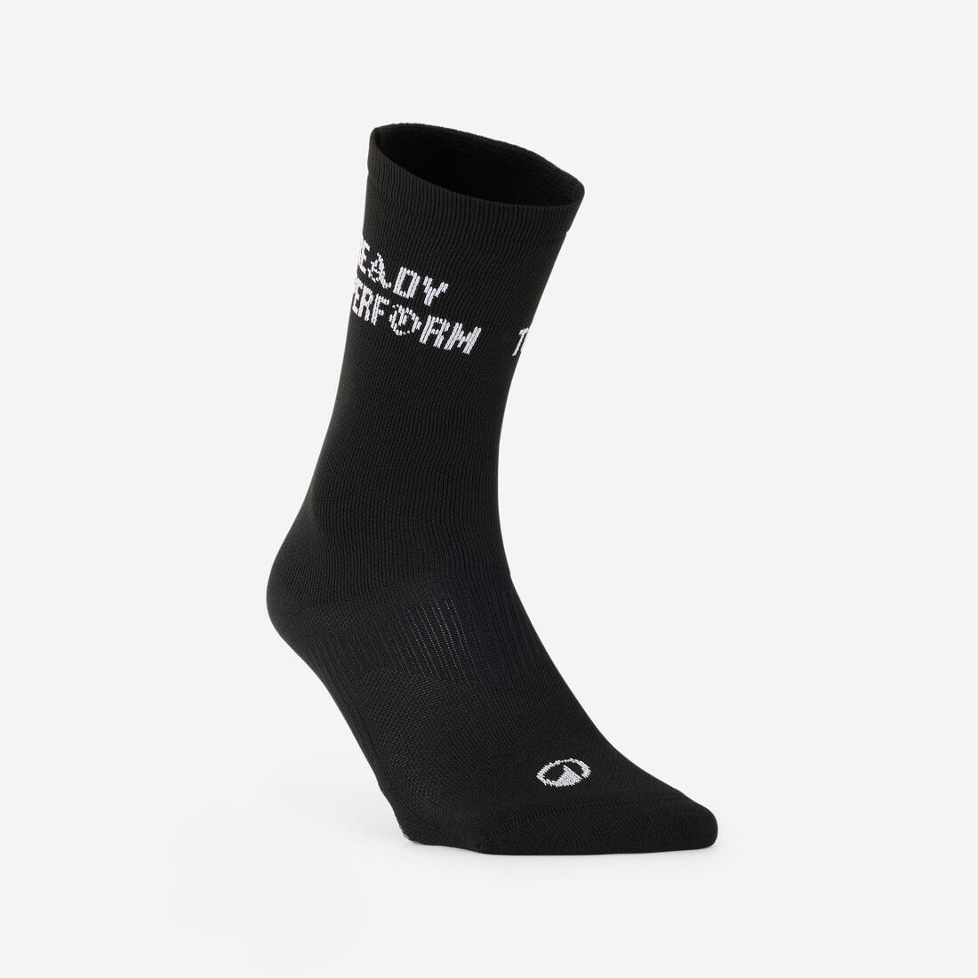 Chaussettes de fitness mi-mollet x5, noir imprimé