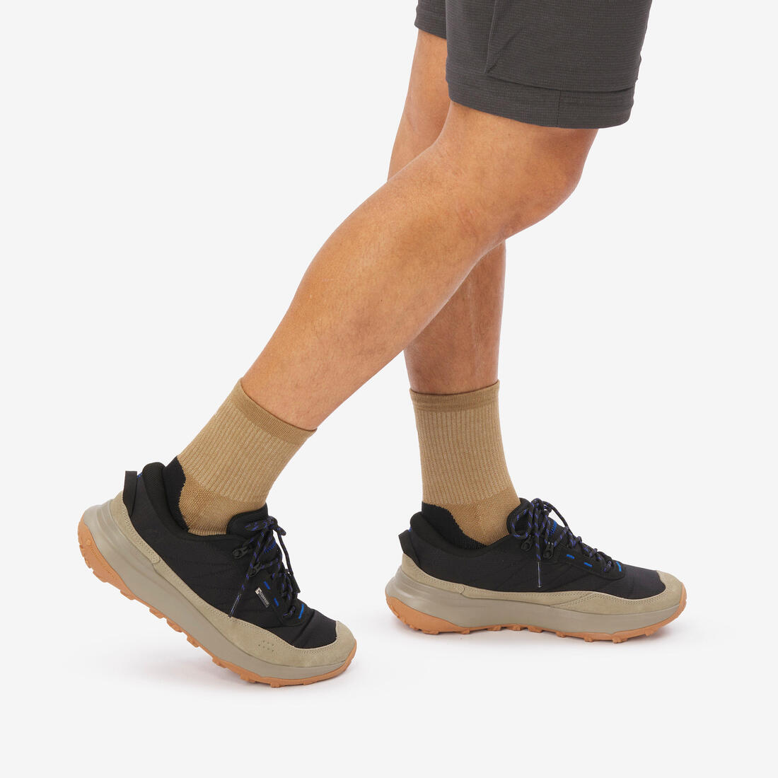 Chaussures de randonnée imperméables homme, NH500 basses WP noir fumé