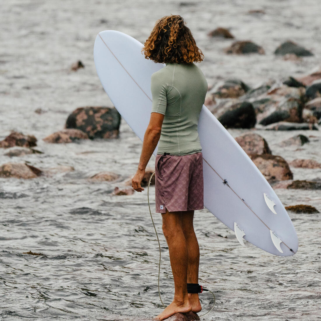 Boardshort surf short de bain mi-long 18'' homme, 100 Supagirl