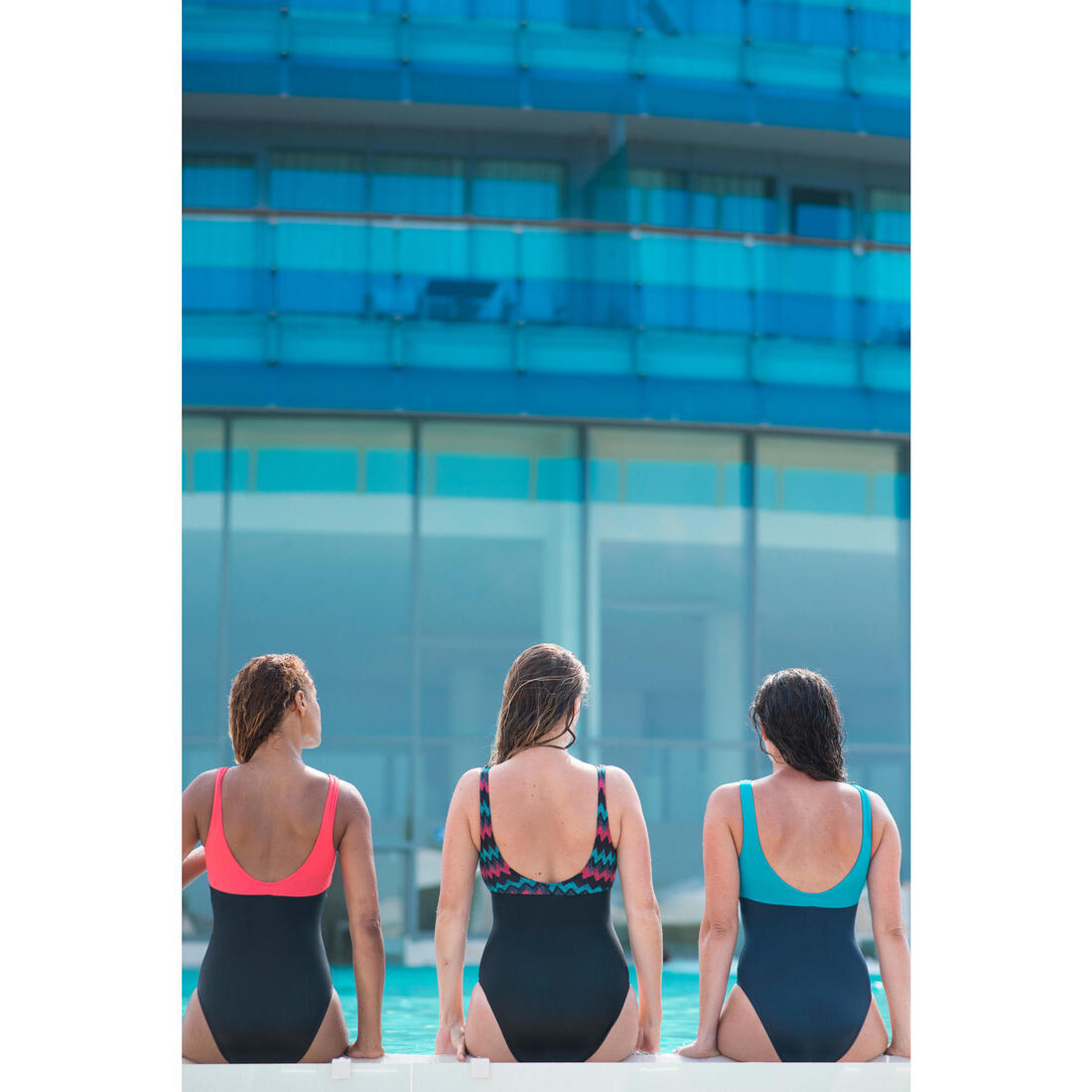 Maillot de Bain 1 Pièce Femme Heva li Noir Corail