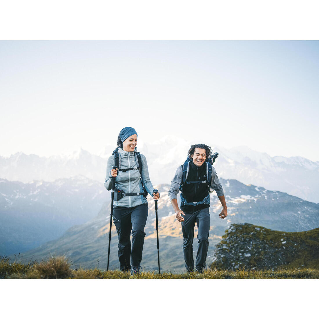 Veste polaire fine de randonnée - mh520 light - femme
