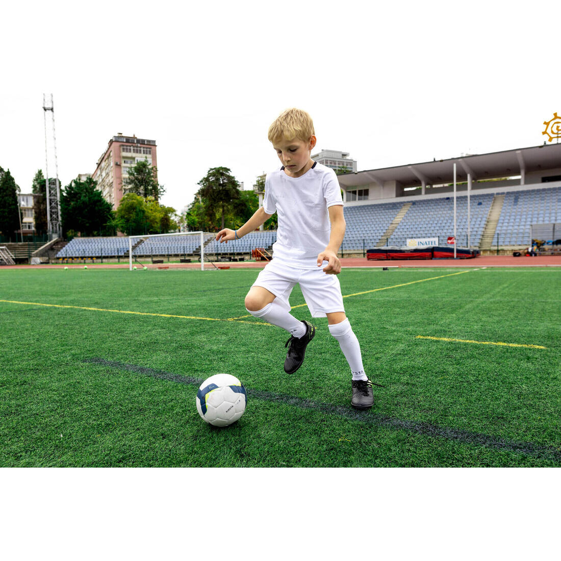 Chaussettes de football enfant ESSENTIELLE blanche