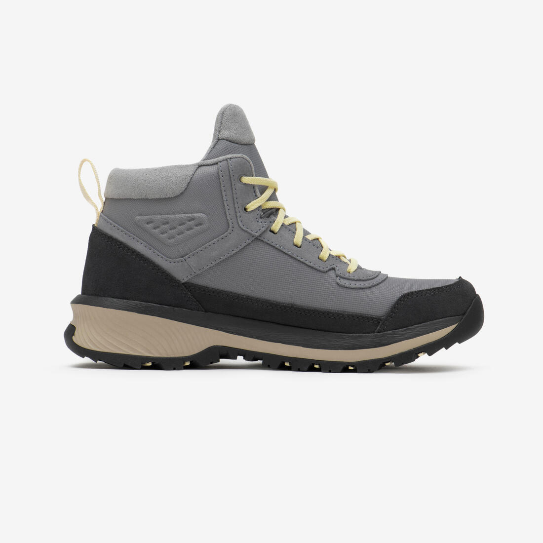 Chaussures de randonnée mid imperméables femme, NH500 Cuir WP