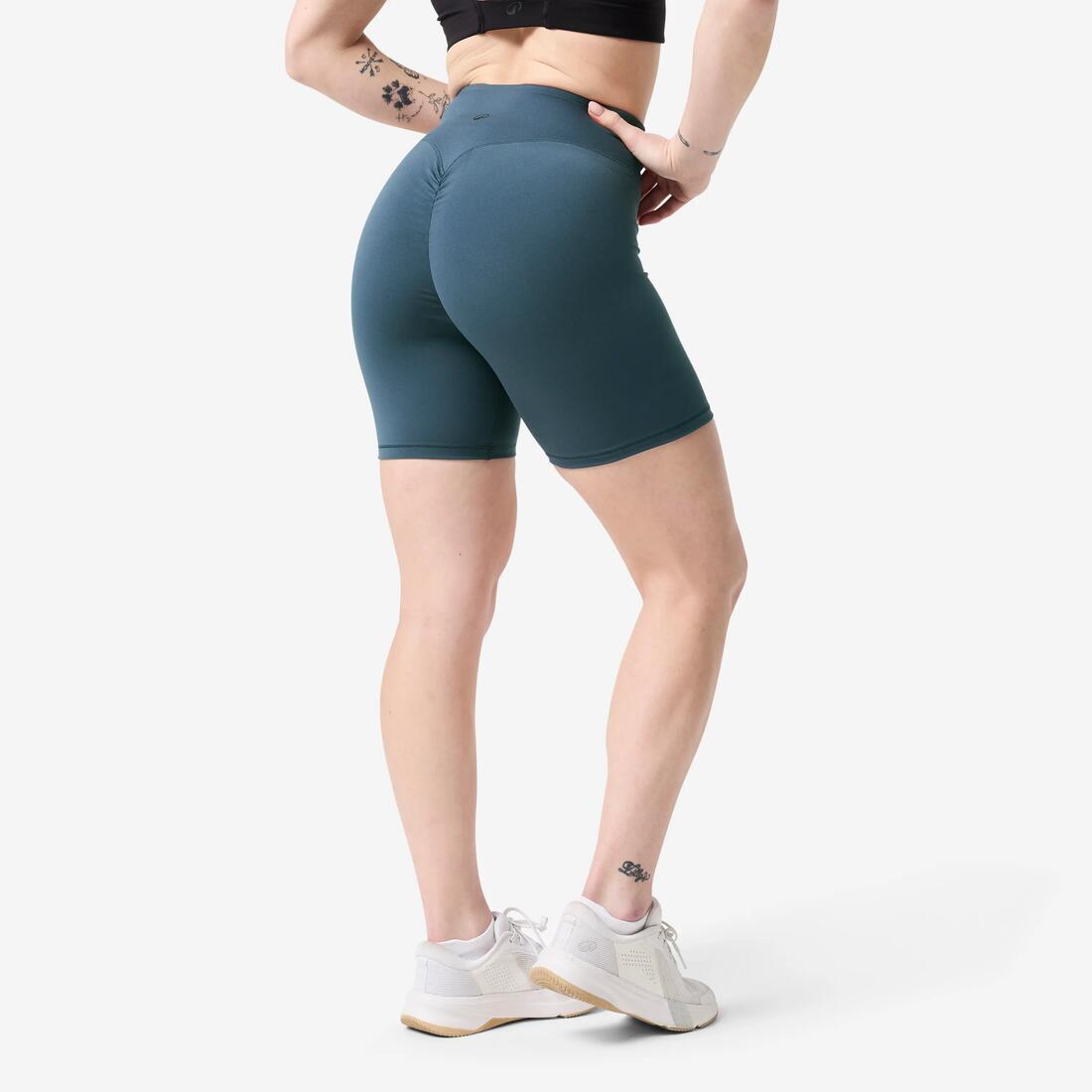 Short de musculation froncé femme