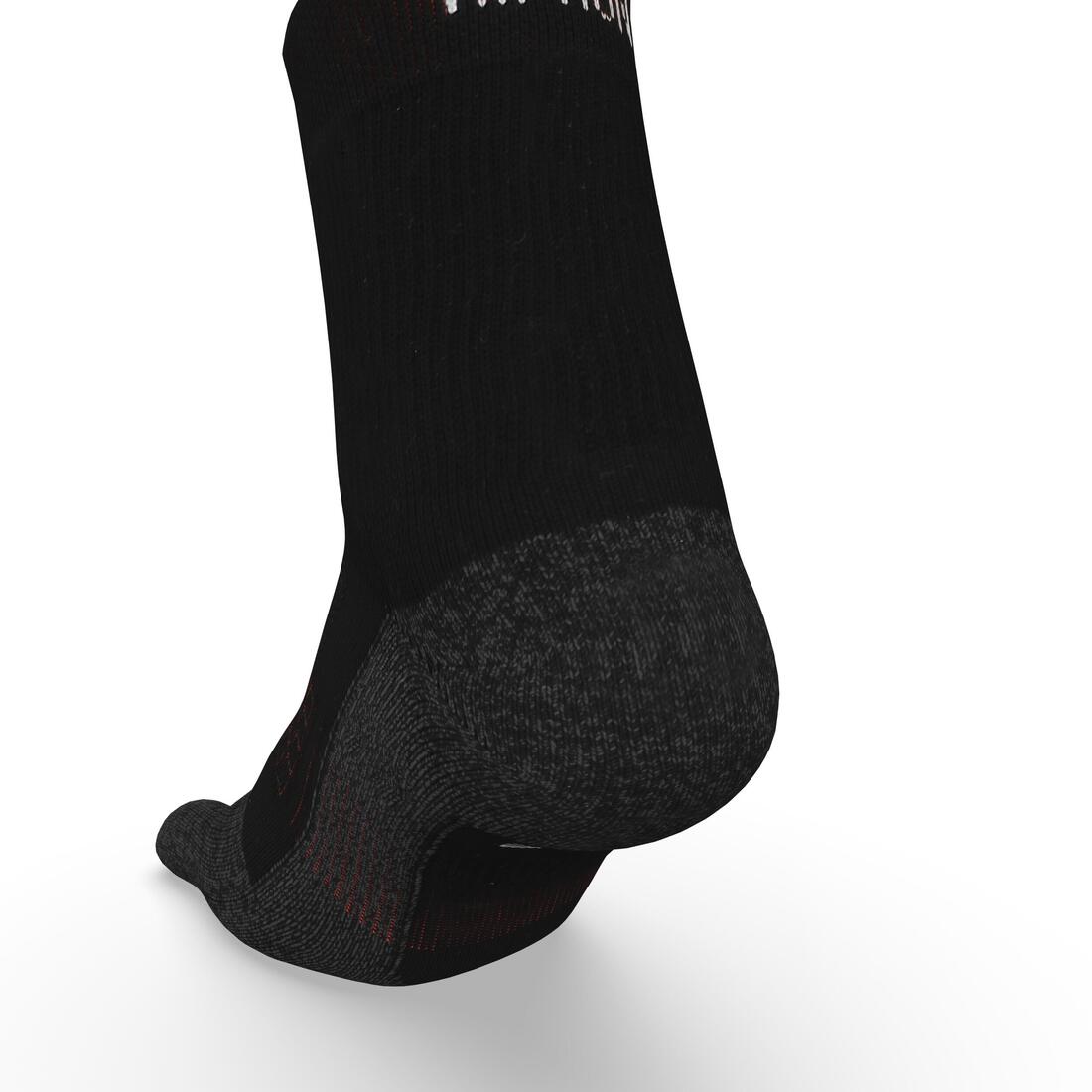 Chaussettes de running 5 doigts noires jaunes