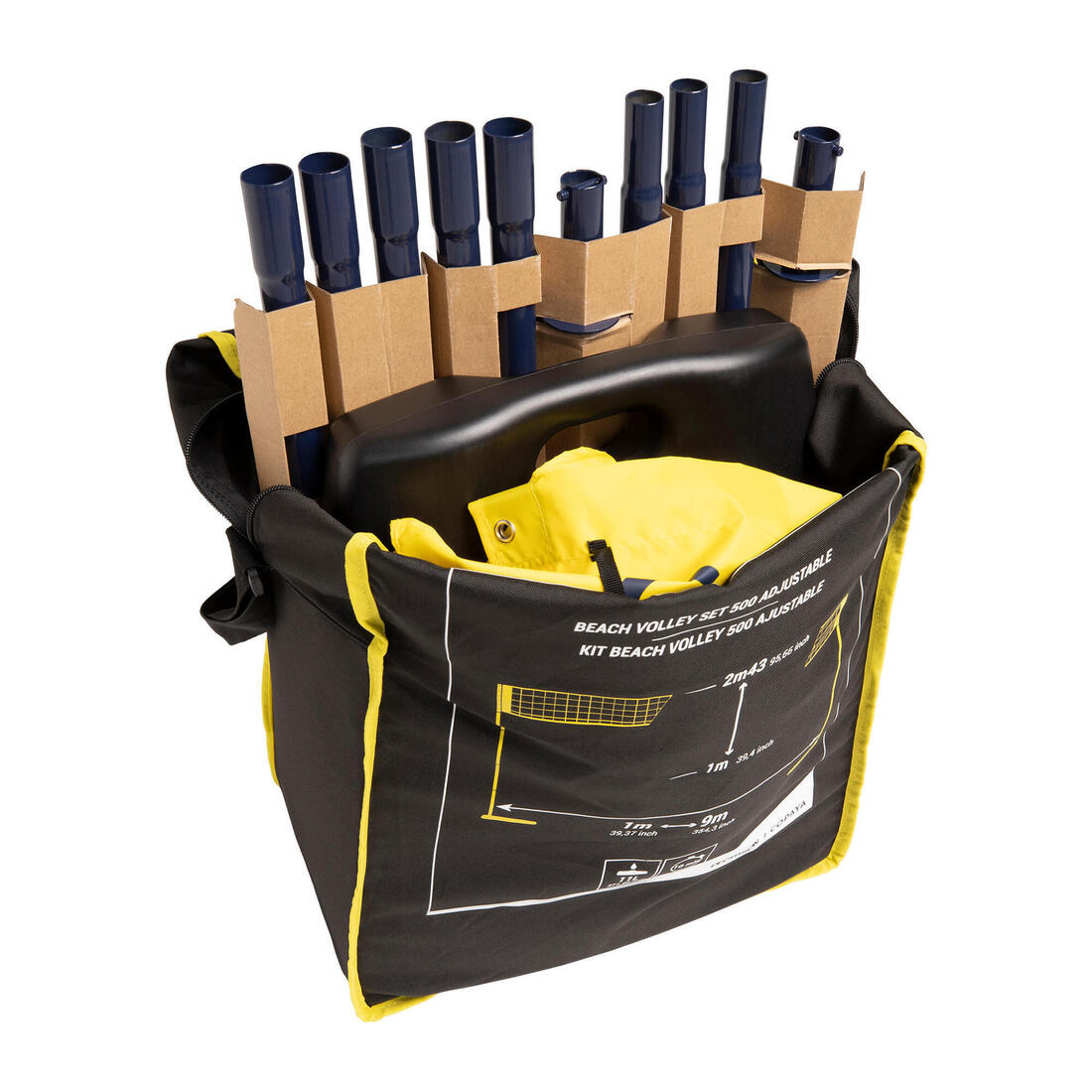 Set de beach volley longueur ajustable, BV500