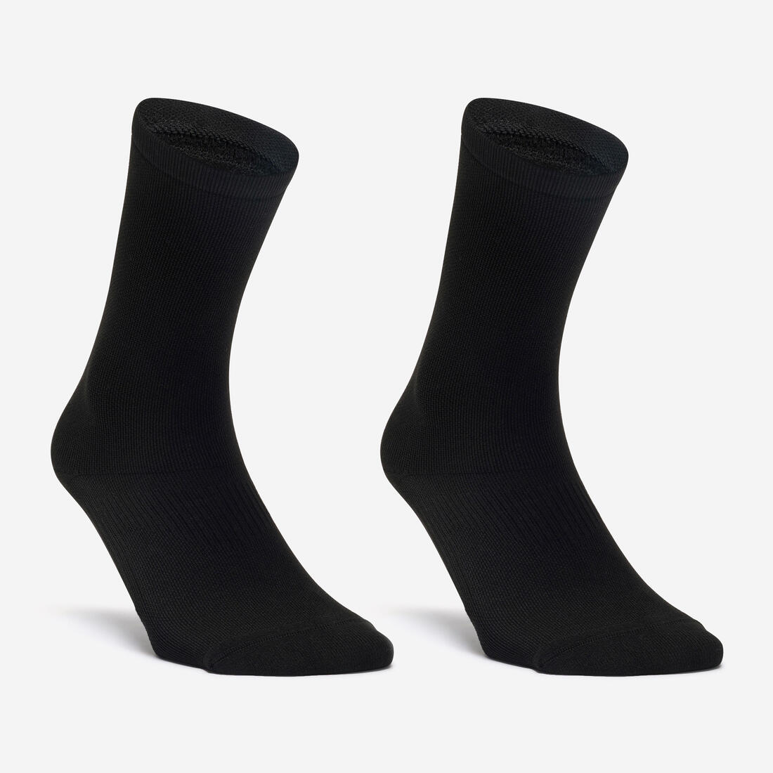 Chaussettes mi-hautes de fitness x2, grises et blanches
