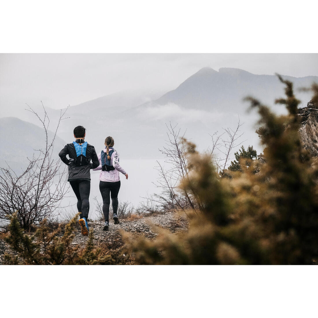 Legging de trail running avec portage Femme - KIPRUN Run 900 Carrying Noir
