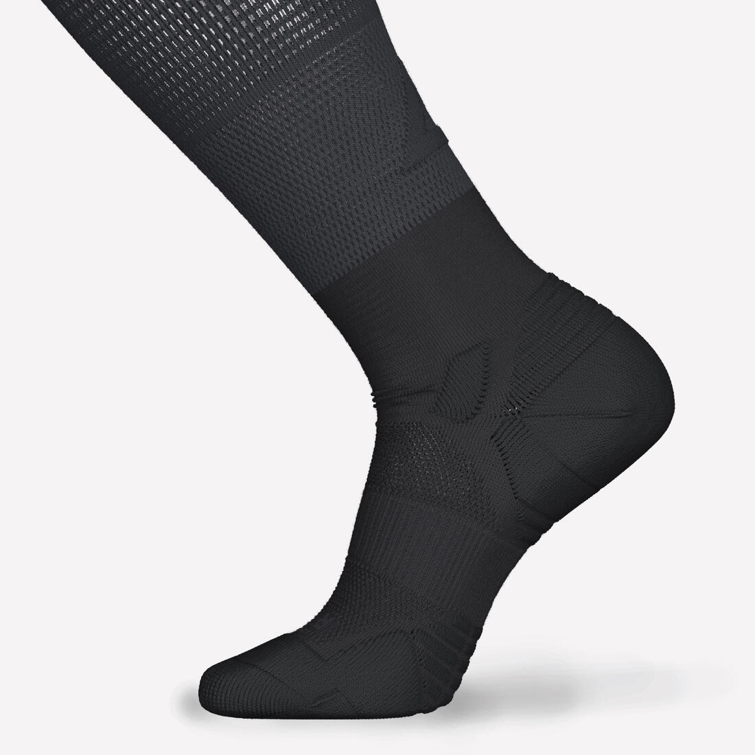 Chaussettes de compression running KIPRUN 500 noires