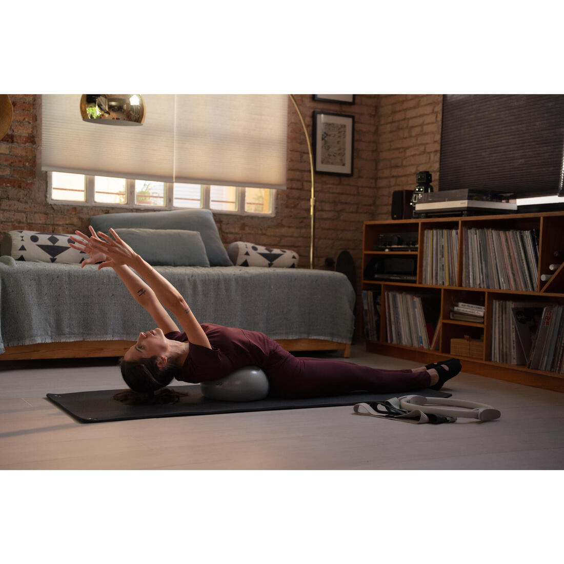 Kit d'accessoires de Pilates, beige