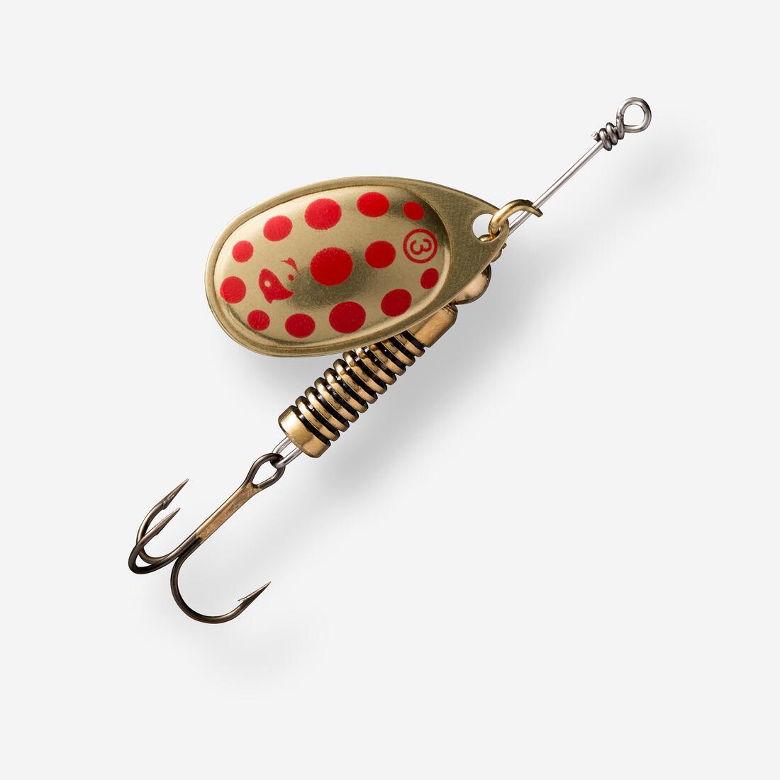 CUILLER TOURNANTE PÊCHE DES CARNASSIERS WETA + #3 ARGENT POINTS ROUGES