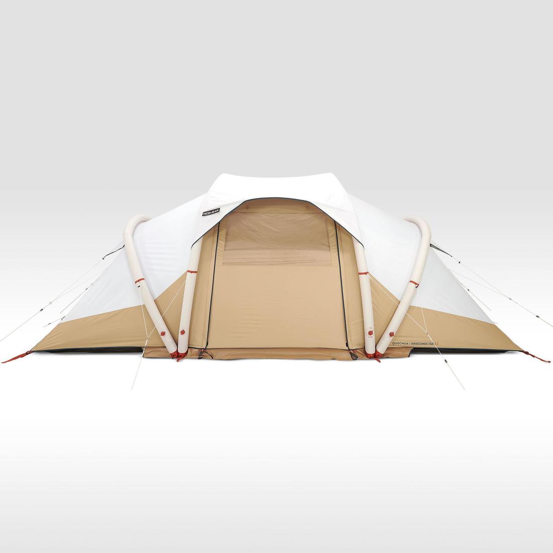 Tente de camping gonflable 4 places 2 chambres, Fresh & Black, Air Seconds 4.2