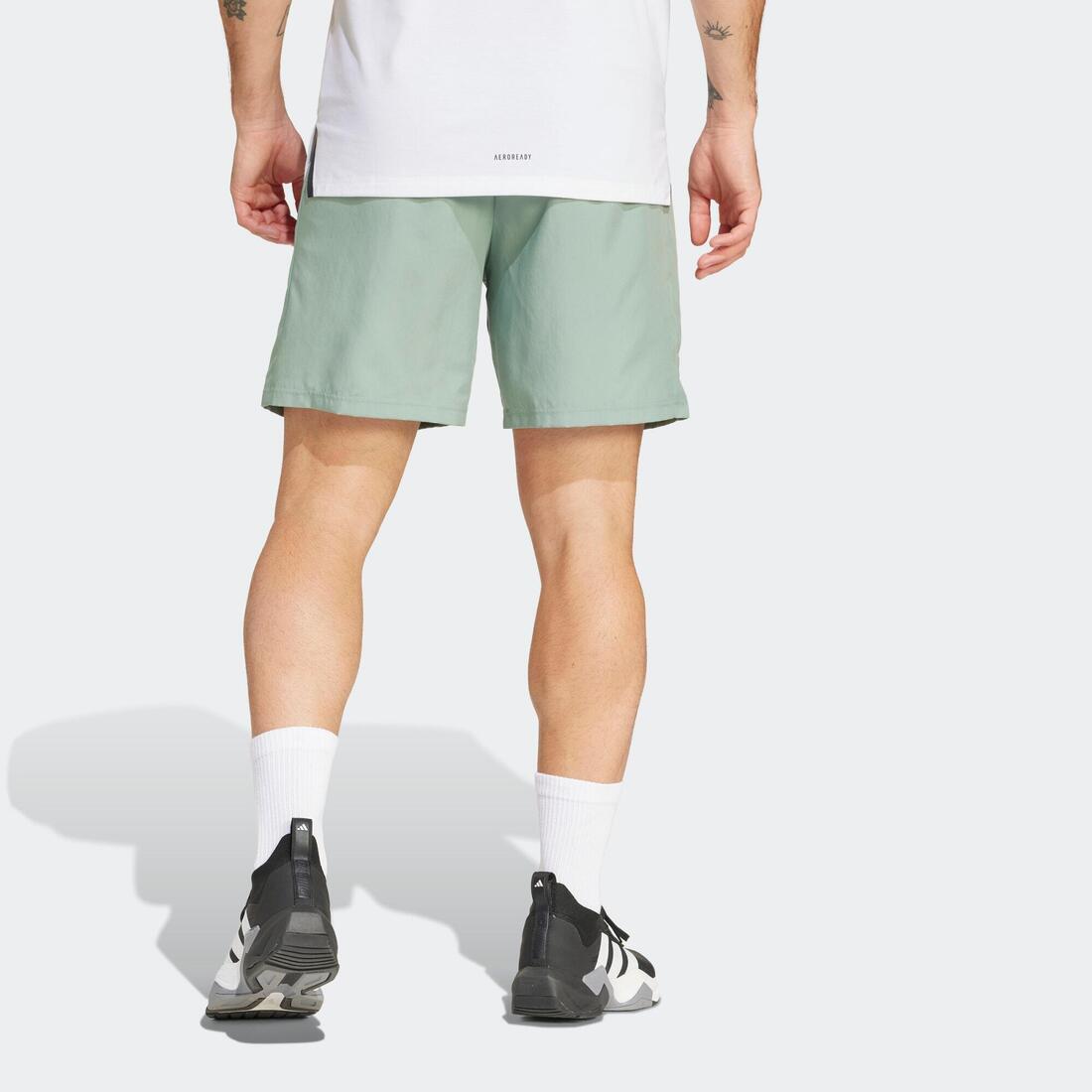 Short de fitness homme, vert