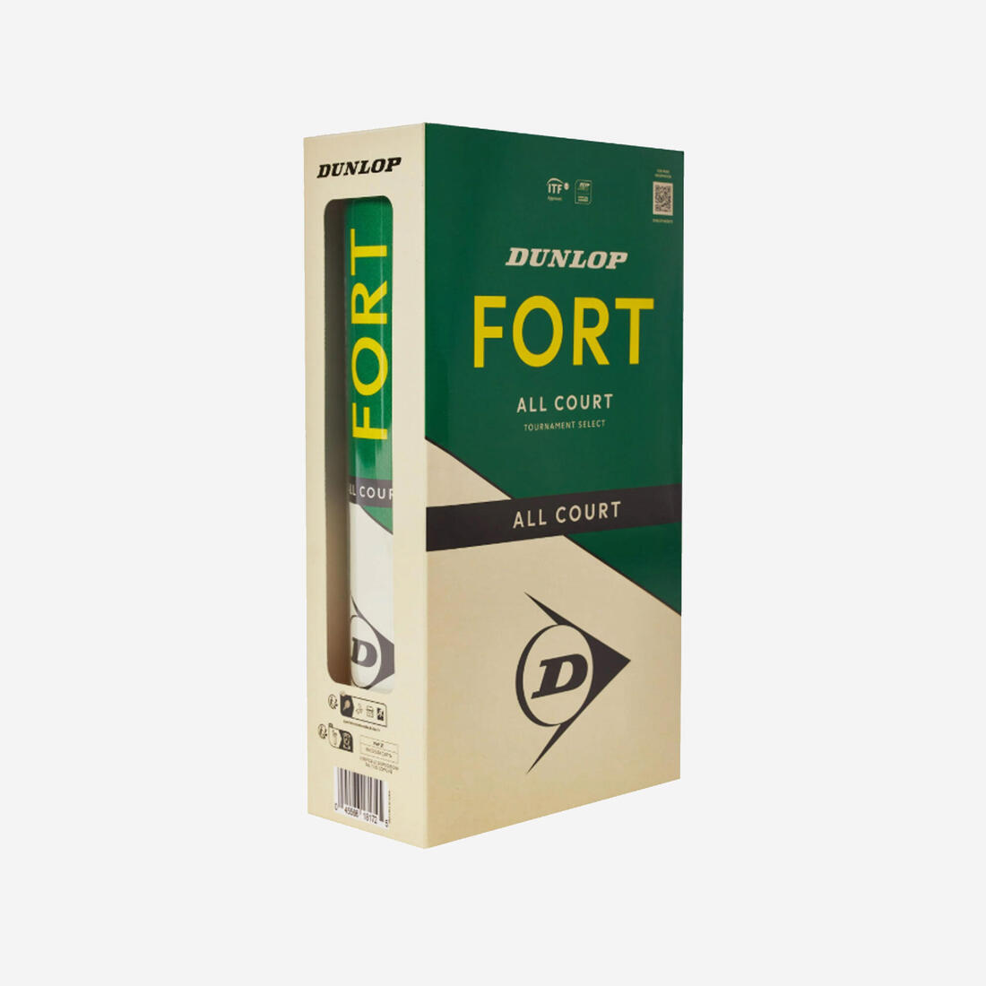 BALLES DE TENNIS DUNLOP FORT ALL COURT *4 JAUNE BIPACK CONTROL