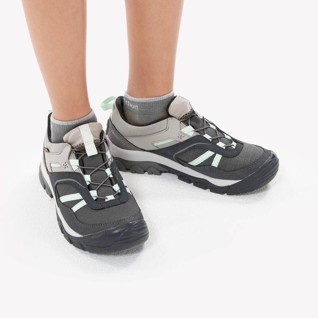 Chaussures imperméables de randonnée enfant avec lacet -CROSSROCK - 35-38