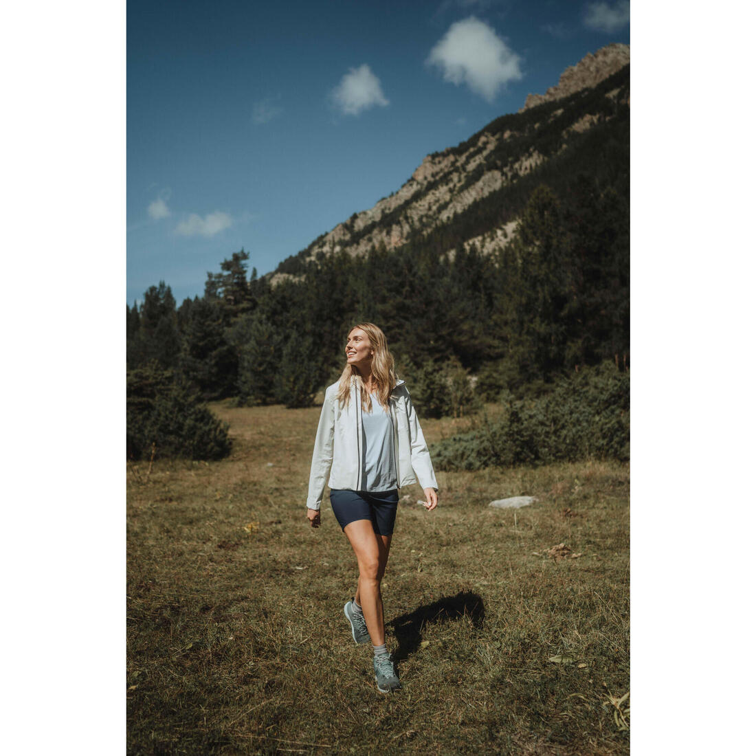 Veste de randonnée imperméable femme, MH100