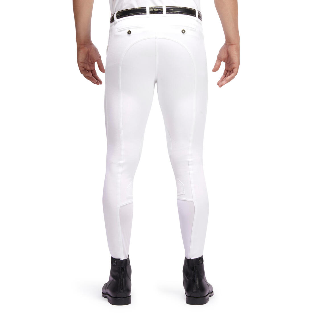 Pantalon de concours équitation basanes agrippantes Homme - 140 blanc