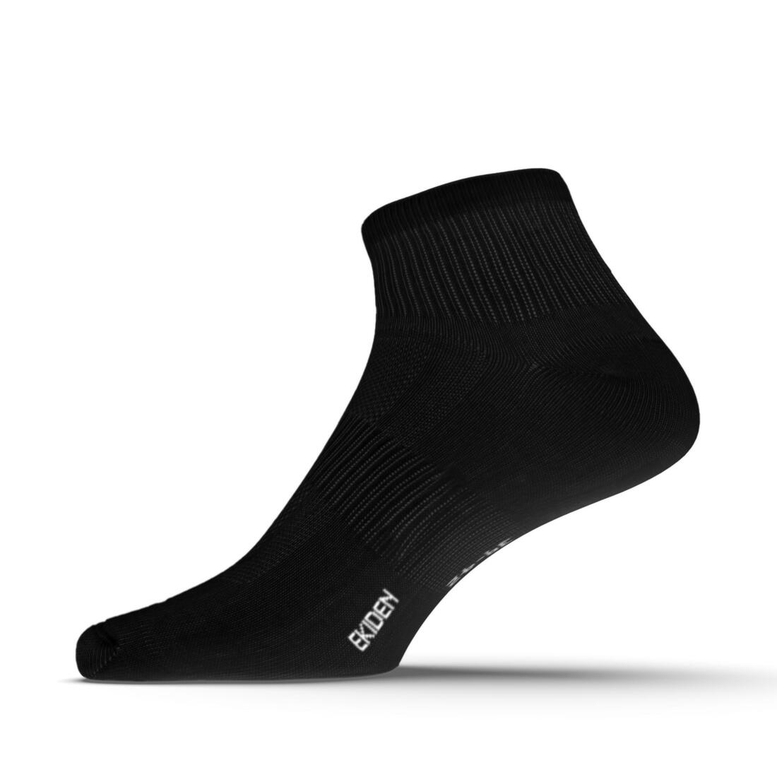 Lot de 3 paires de chaussettes de running run100 mid blanches