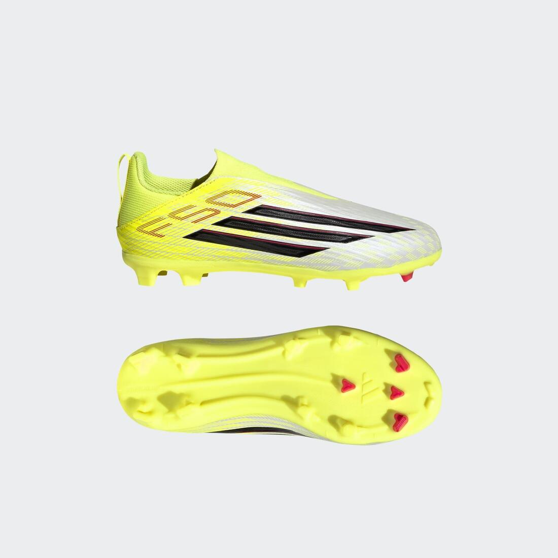 Chaussure F50 League Laceless FG/MG Enfant Jaune