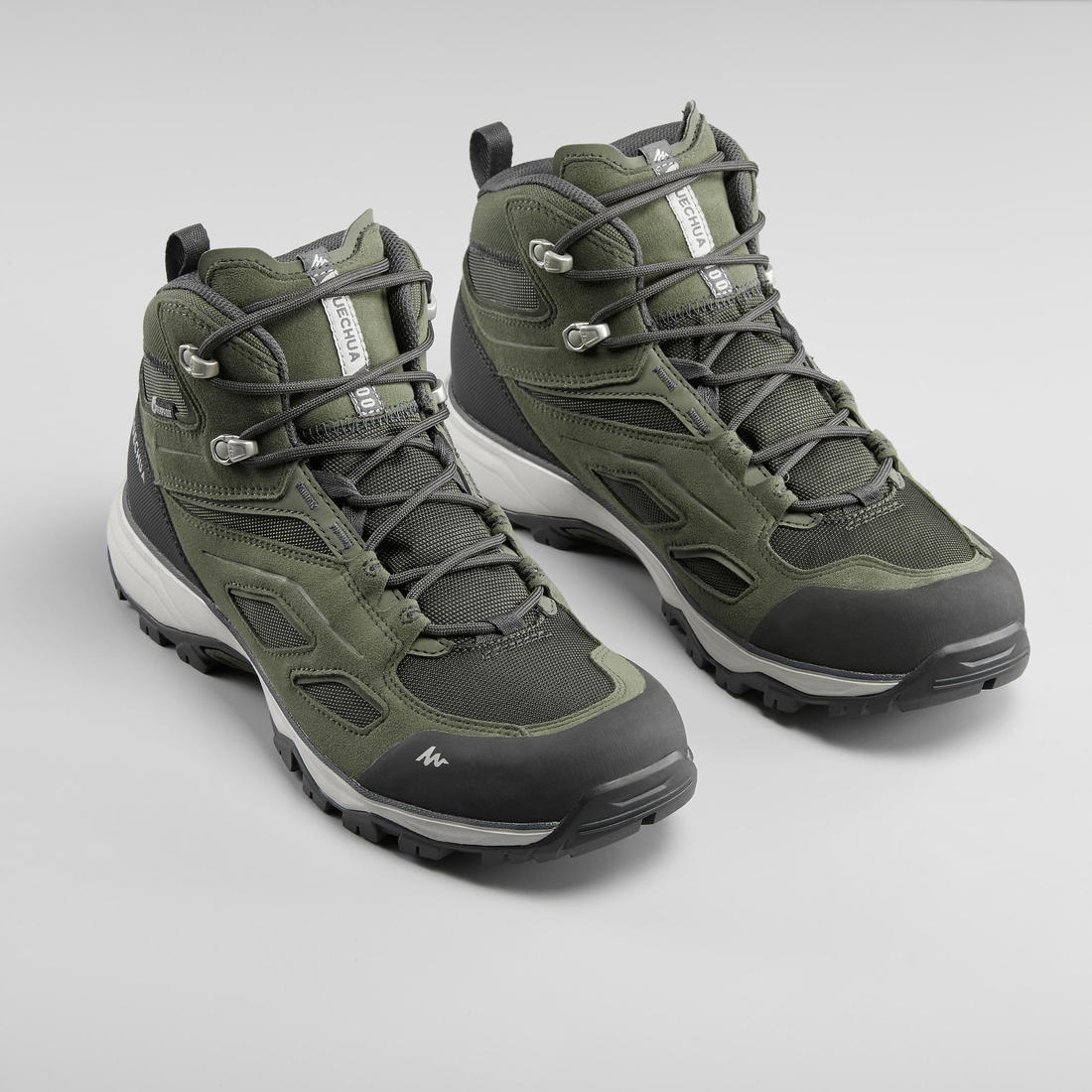 Chaussures imperméables de randonnée montagne - mh100 mid noir homme