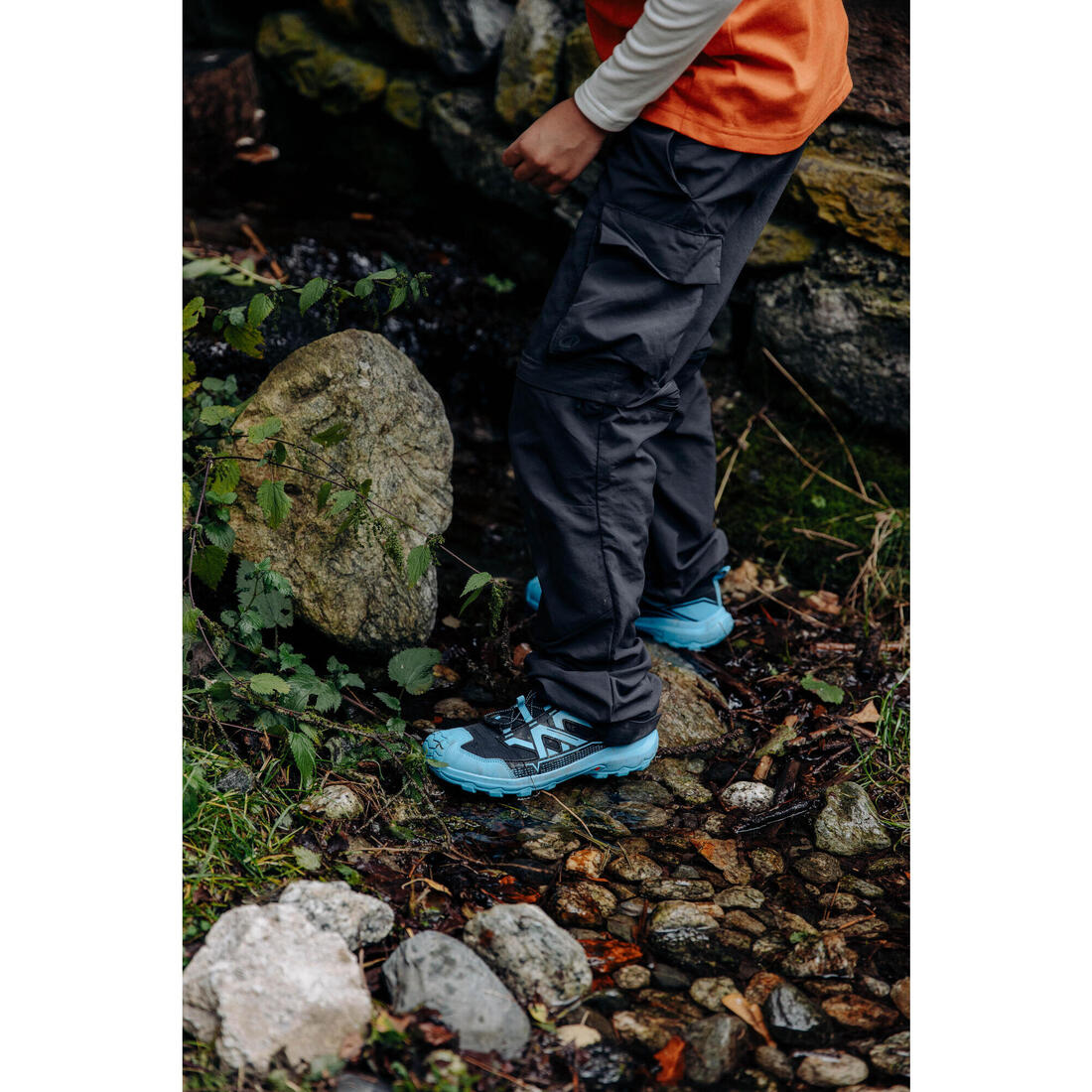 Chaussures de randonnée imperméables enfant du 35 au 38, Crossrock lacets