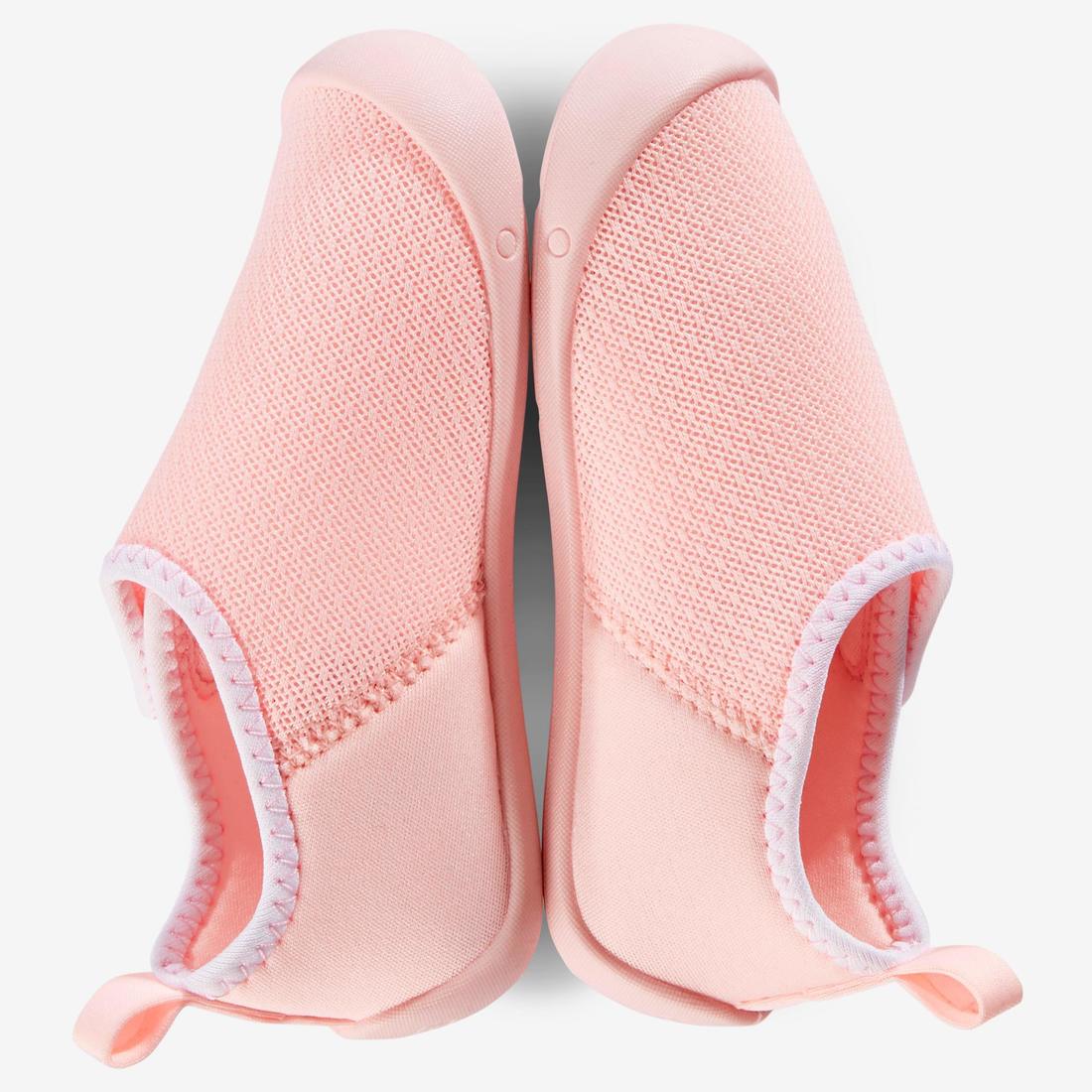 Chaussons à scratch respirants bébé, rose et