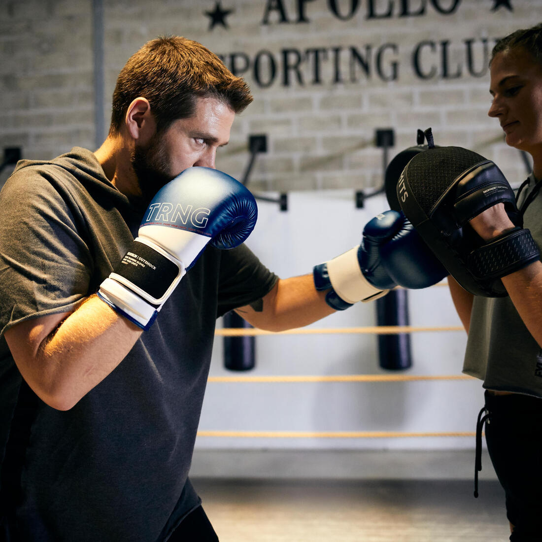 GANTS DE BOXE 120 NOIRS, GANTS D'ENTRAINEMENT
