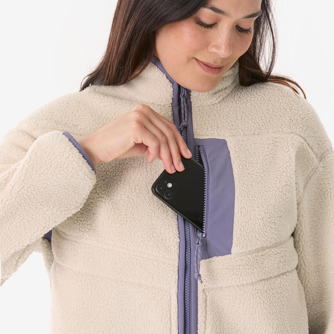 Polaire de randonnée femme, sherpa MH500