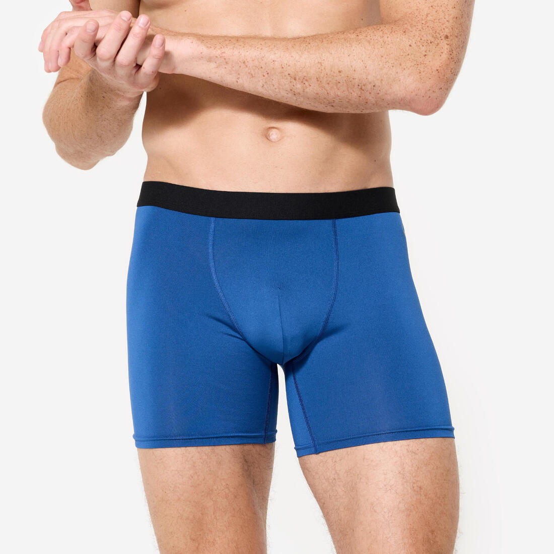 Lot de 3 boxers respirants en microfibre Homme, Bleu foncé