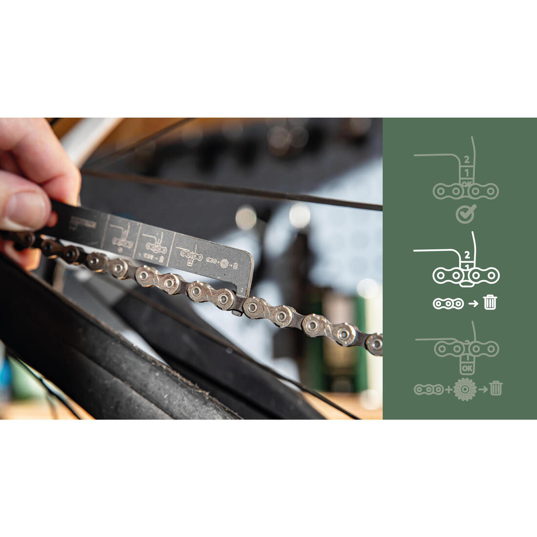 Testeur d'usure de chaine velo