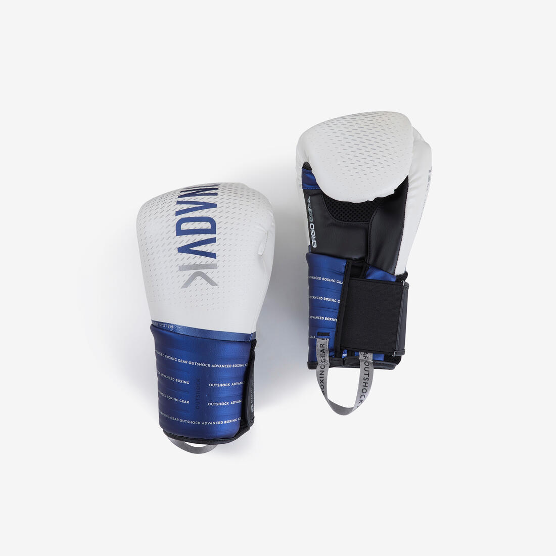 Gants de boxe avec maintien articulaire du poignet, bleu et