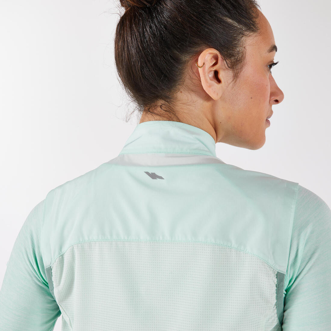 Veste running sans manche coupe vent Femme, KIPRUN Run wind 500