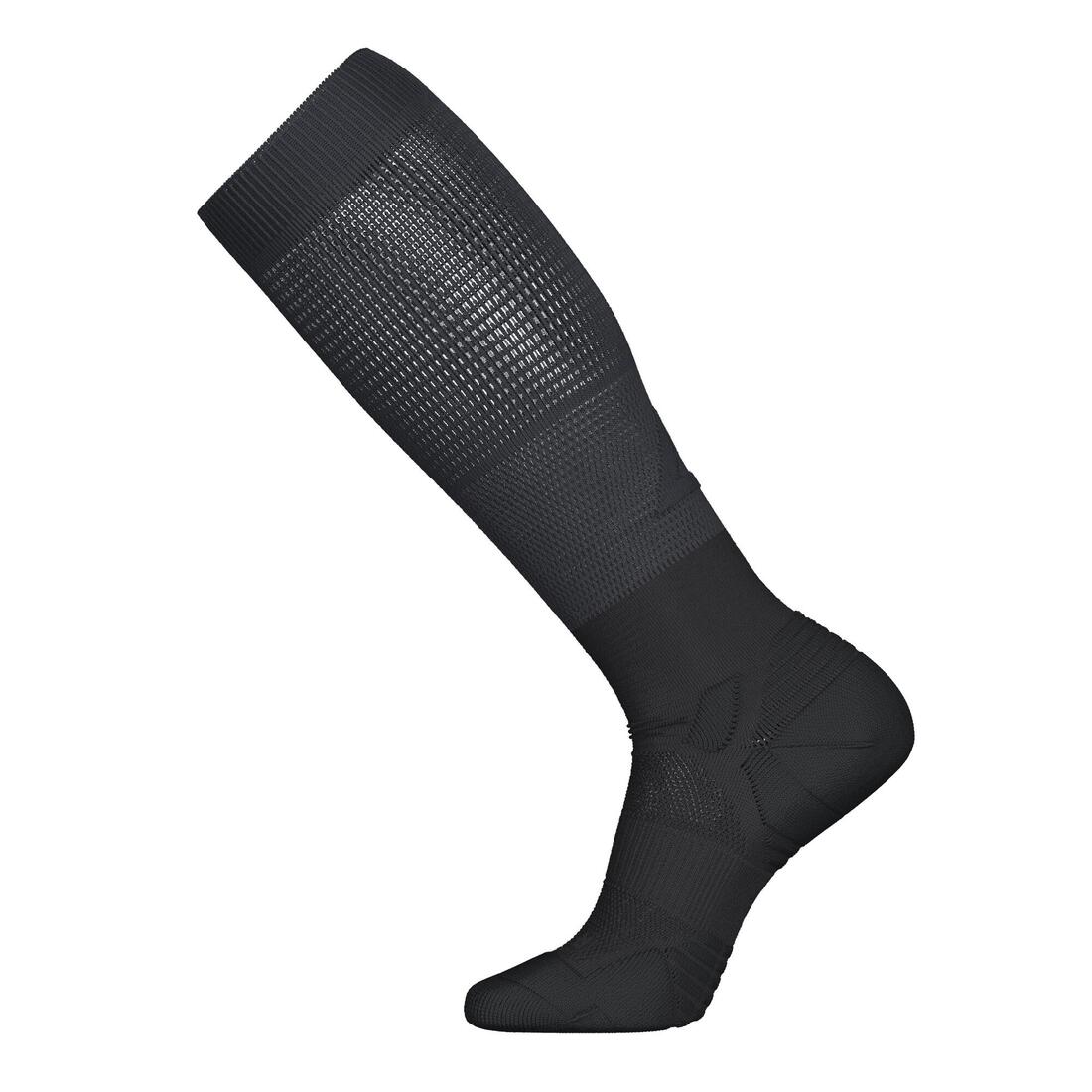 Chaussettes de compression running KIPRUN 500 noires