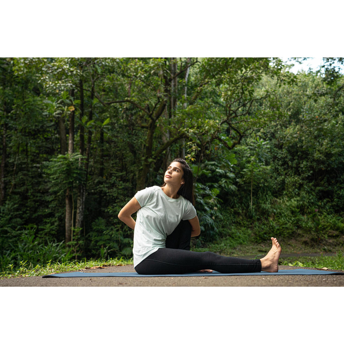 T-shirt yoga doux femme en coton