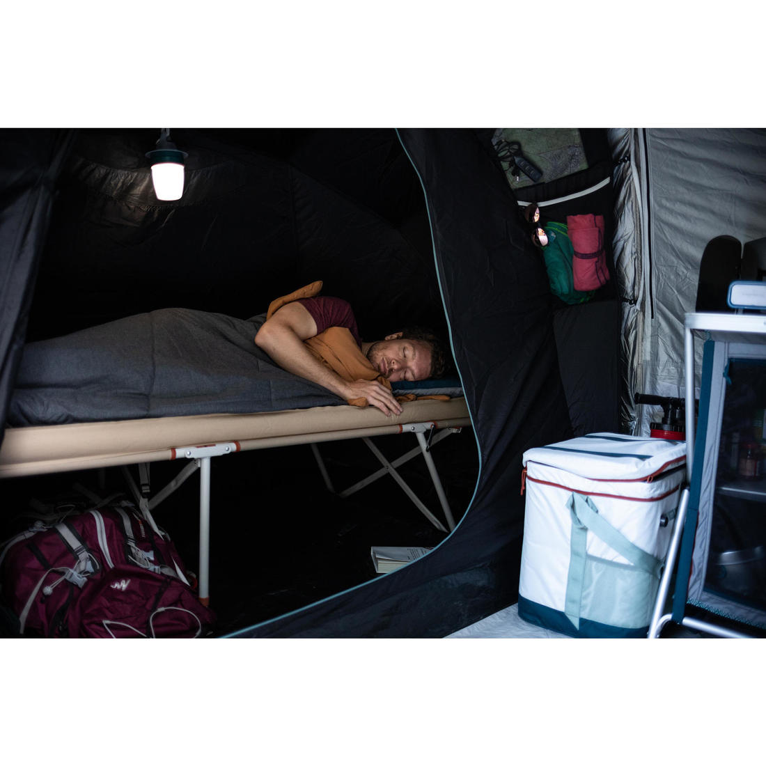 Tente de camping 4 places 2 chambres, Fresh & Black, Arpenaz 4.2
