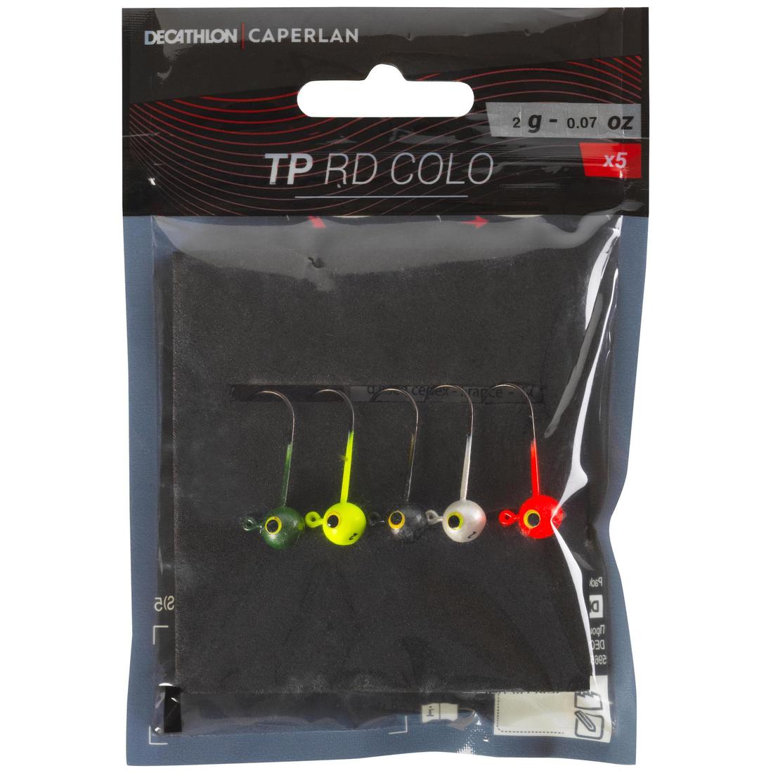 Tête plombée colorée pêche aux leurres souples tp rd colo 10gr