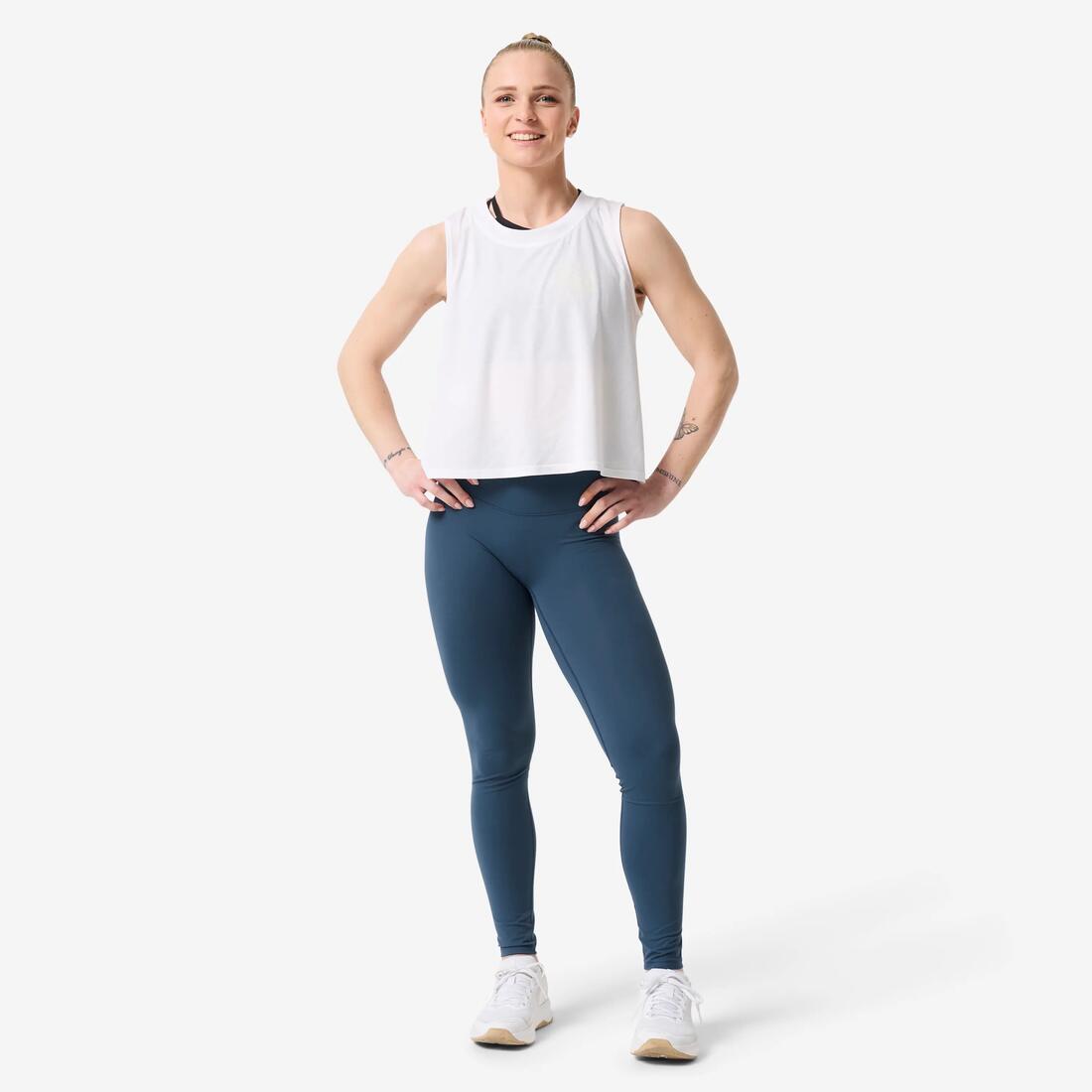 Débardeur de crosstraining léger femme, blanc