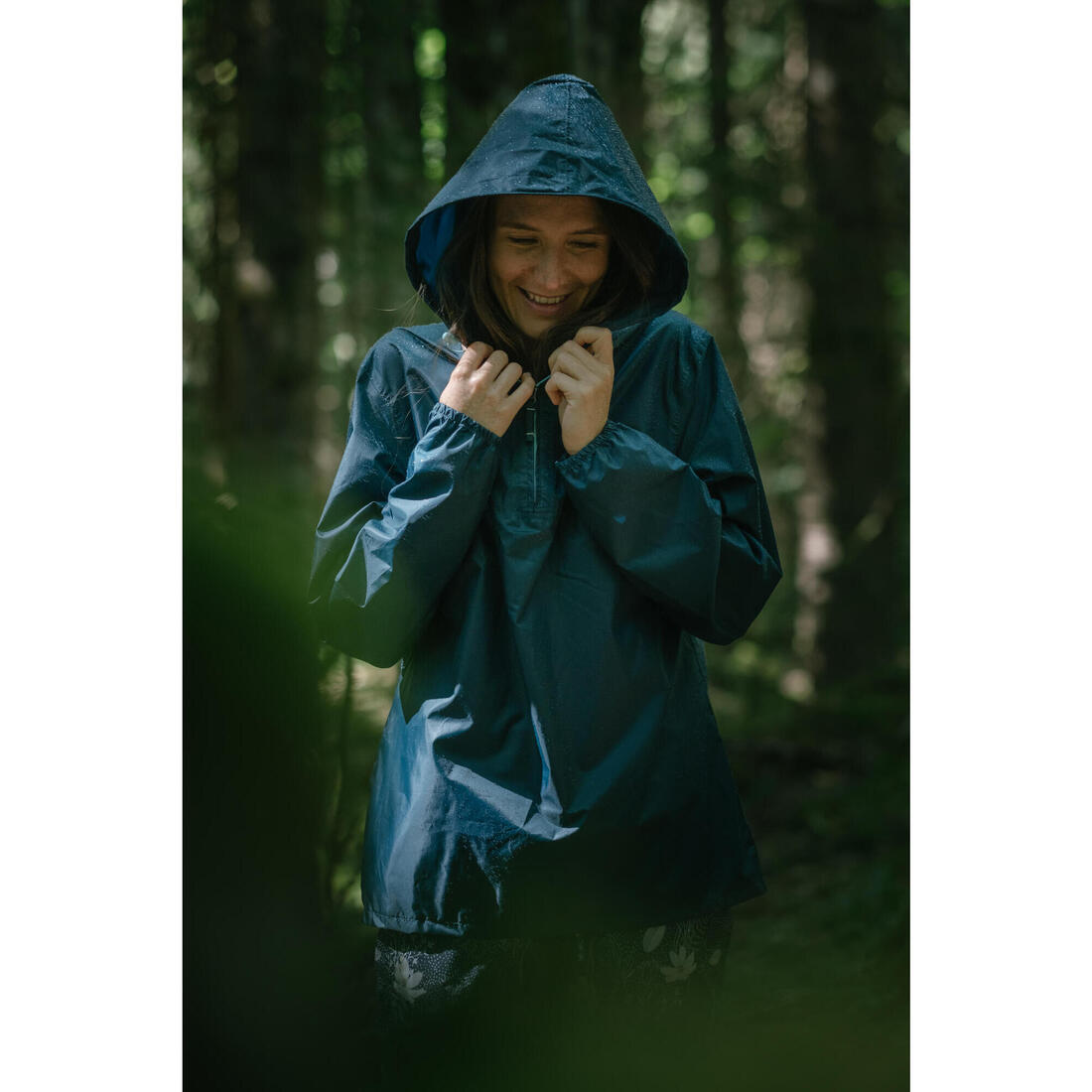 Veste de randonnée déperlante coupe-vent femme, Raincut 1/2 Zip