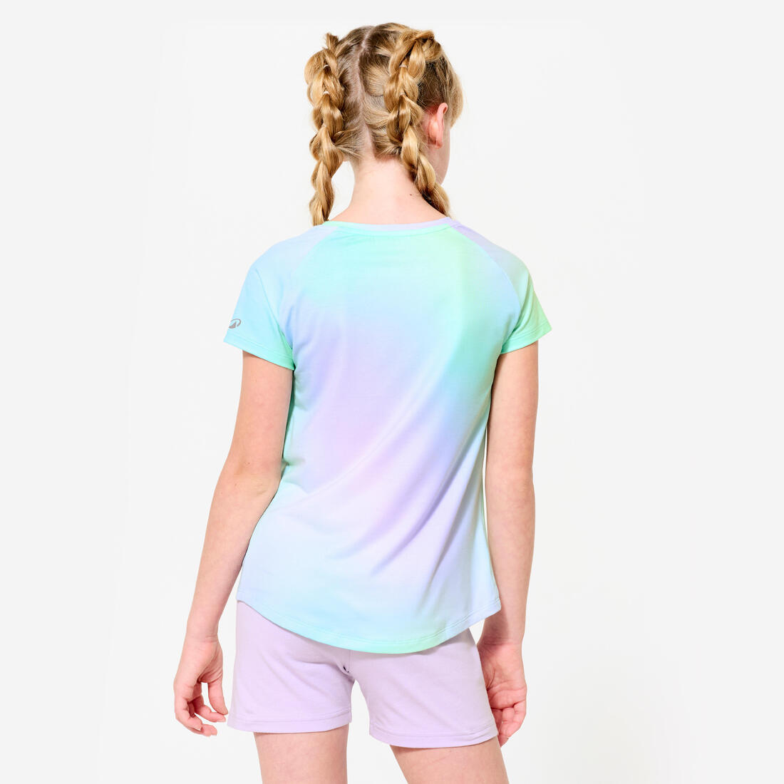 T-shirt multisport respirant fille, rose foncé