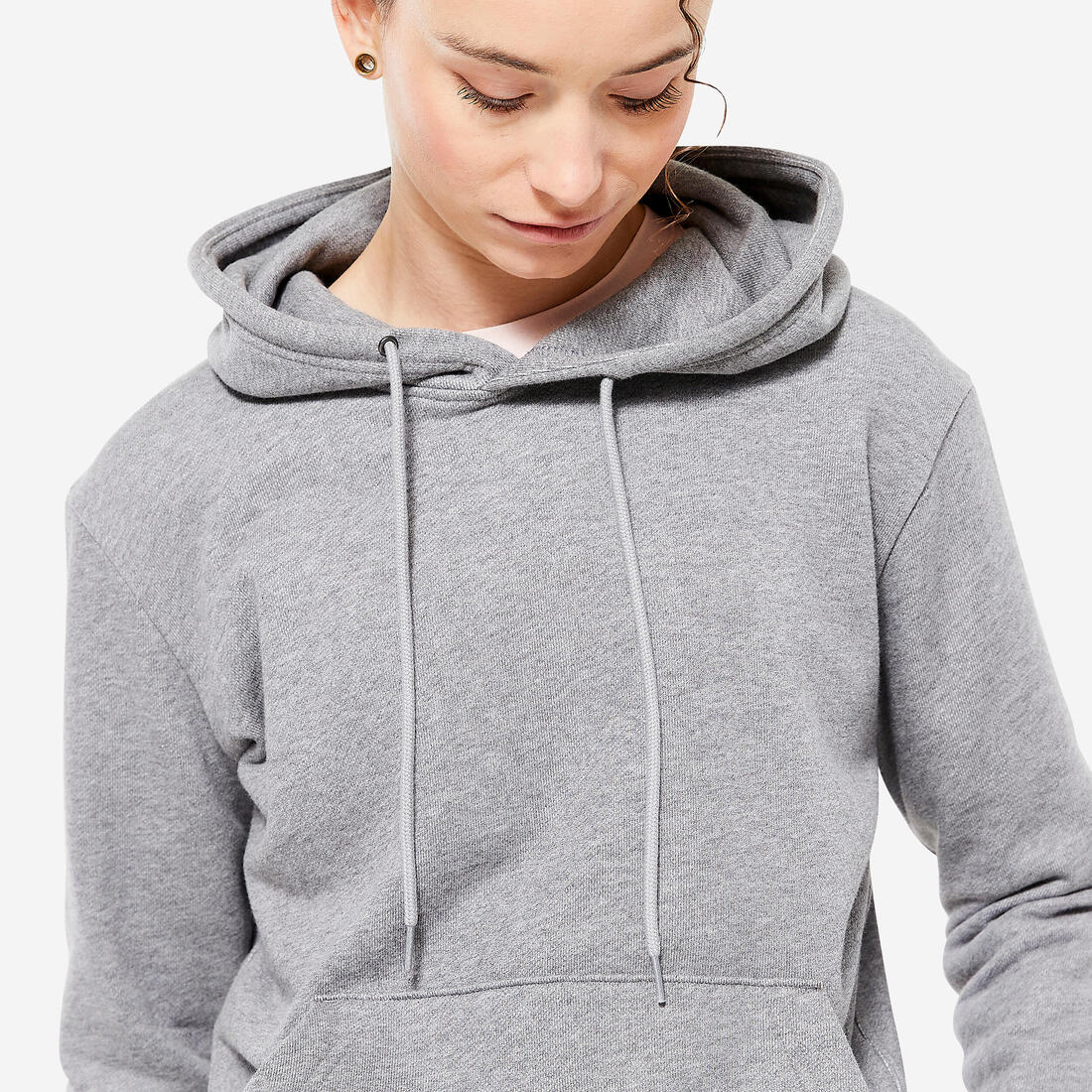 Sweat à capuche en coton fitness femme