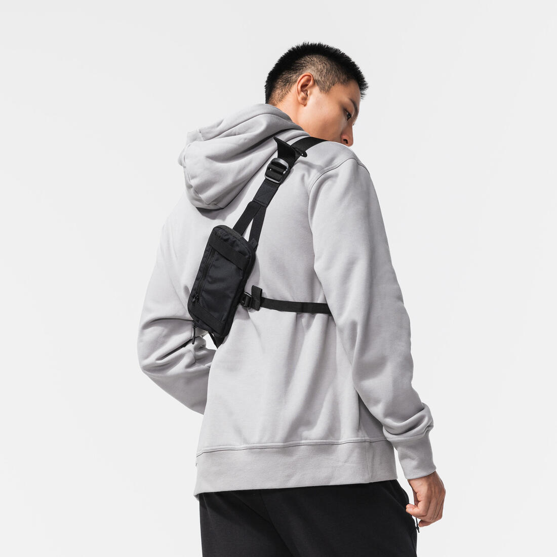 Sac running 2 positions Homme Femme- KIPRUN 0,5 L noir