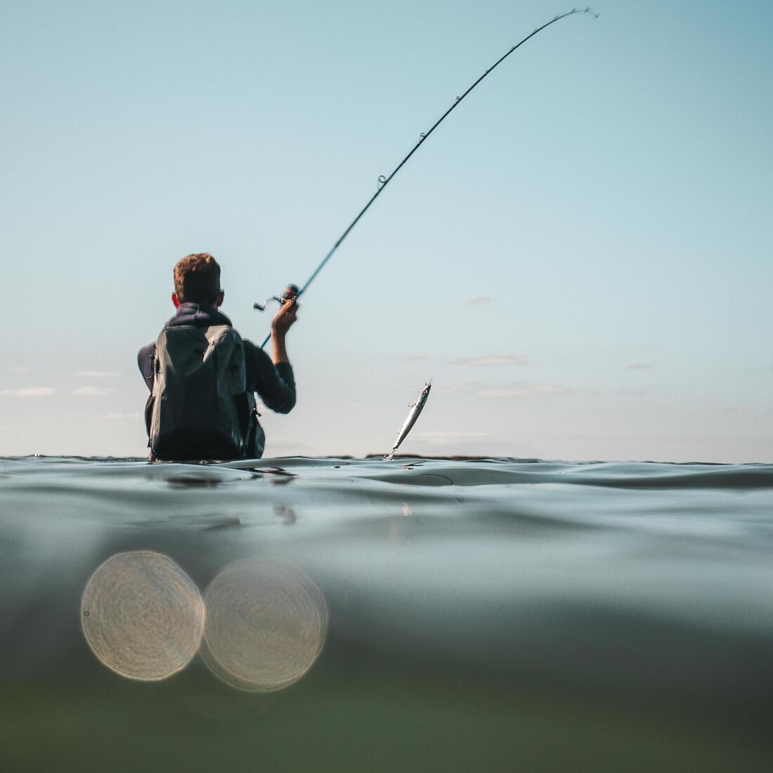 Jerkbait pêche au leurre en mer JERKUDA 170SP Blanc fluo