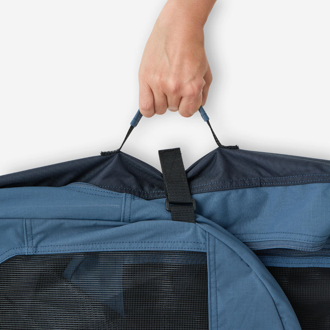 Caisse de transport pliable pour 1 chien, bleue
