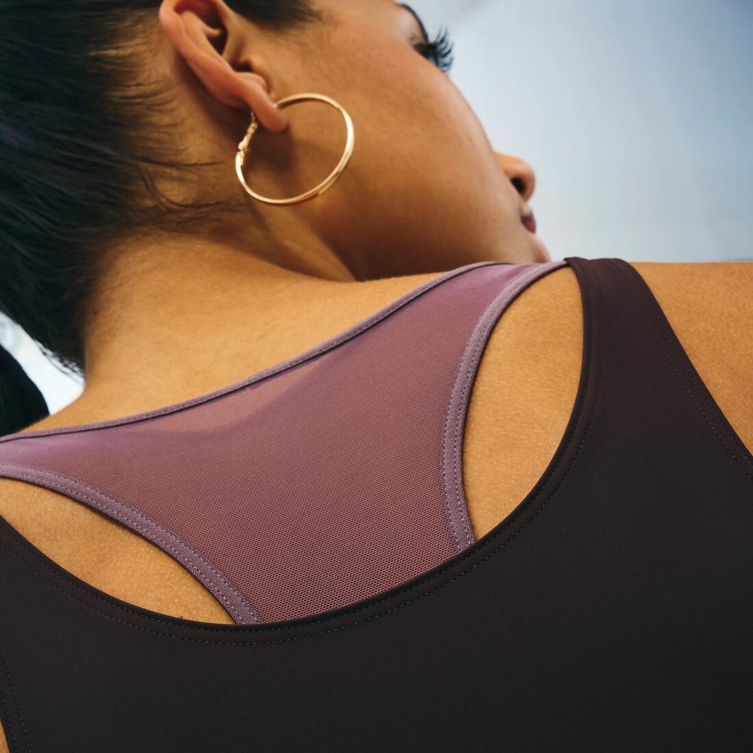 Débardeur col rond extensible femme, collection limitée Pilates