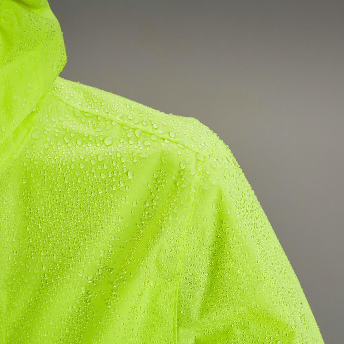VESTE VÉLO 500 ENFANT PLUIE JAUNE HAUTE VISIBILITÉ