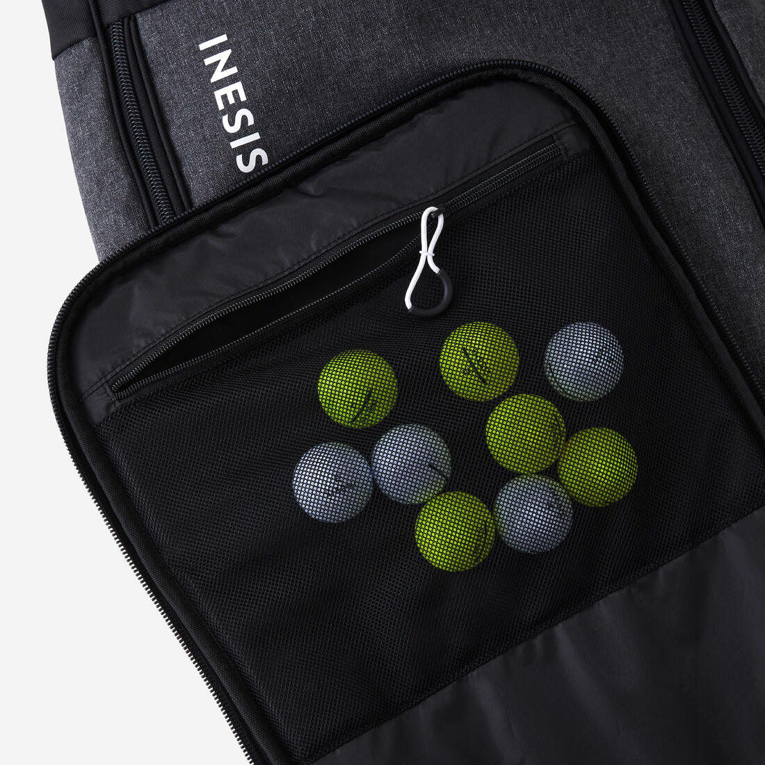 Housse de voyage à roulettes golf - inesis gris