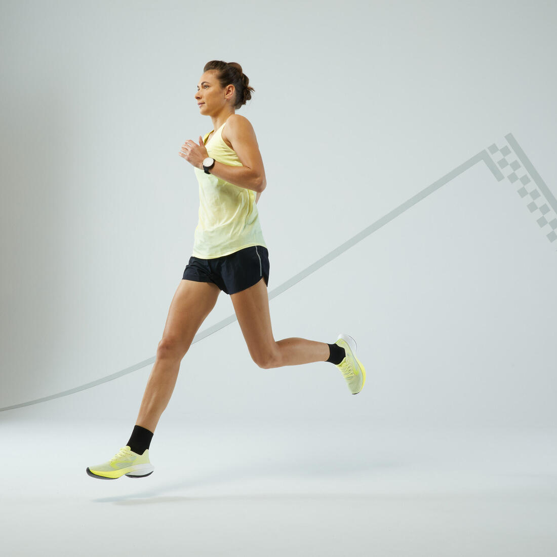 Débardeur running sans couture femme - kiprun run 500 confort lavande